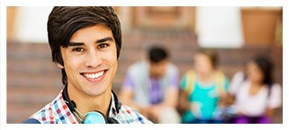 Teen boy with perfectly aligned teeth